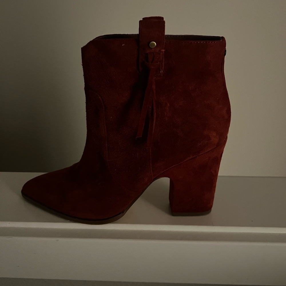Sam Edelman red suede boots